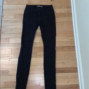 Black Jeans with Knee Rips